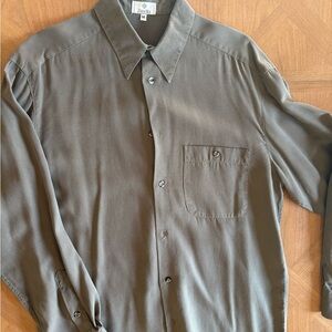 Zanella Men's Taupe Button Down Shirt